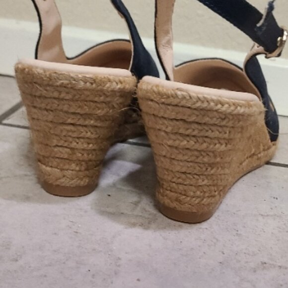 NEW NWOT! VISCATA BARCELONA WEDGE ESPADRILLE SHOES SLINGBACK CANVAS sz 41 - Picture 6 of 8